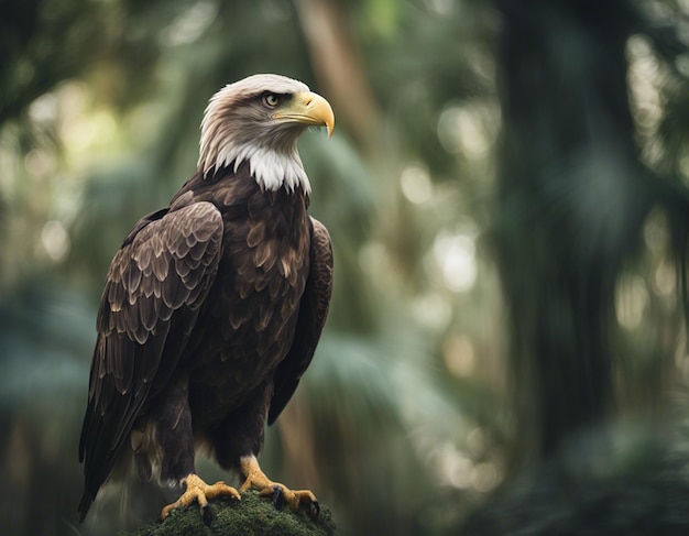 Een adelaar in de jungle.