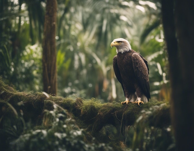 Een adelaar in de jungle.