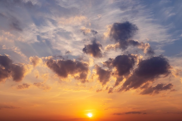 Een adembenemend uitzicht op de zonsondergang