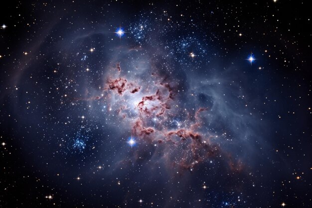 Foto een afbeelding die de grote magellanische wolk benadrukt, een satellietsterrenstelsel van de melkweg met zijn dist