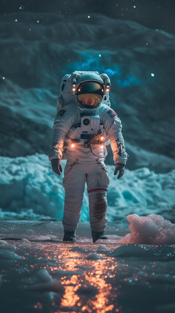 Een afbeelding van een astronaut die een nieuwe wereld ontdekt door middel van verkenning