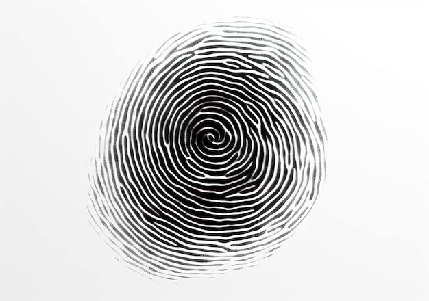 een afbeelding van een ronde vingerafdruk op een witte achtergrond
