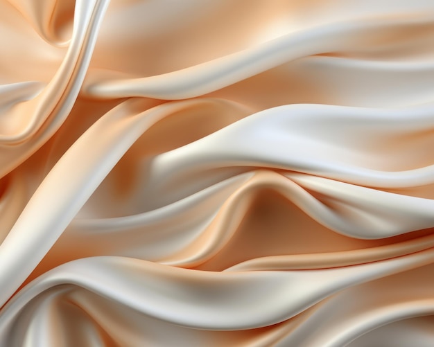 een afbeelding van een witte en oranje zijden stof