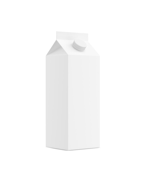 een afbeelding van een witte melkkarton geïsoleerd op een witte achtergrond