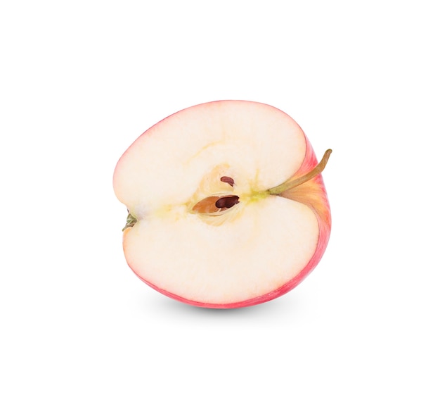 Een appelfruit dat op witte achtergrond wordt geïsoleerd