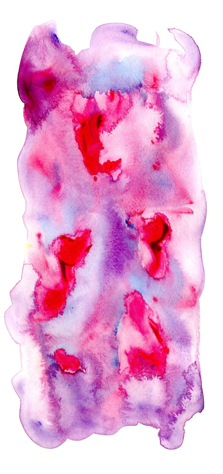 Foto een aquarel schilderij van een hart met een rood hart