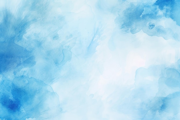 een aquarel van blauwe en witte wolken.