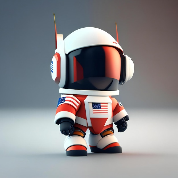 een astronautenfiguur met een astronautenpak en helm.