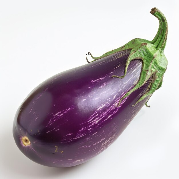 Foto een aubergine op een witte achtergrond