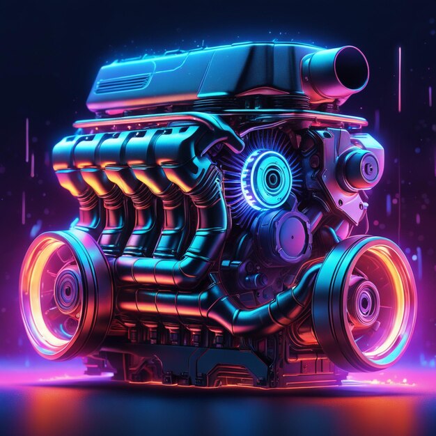 Een auto met een lichte neonmotor is een op maat gemaakte auto die is uitgerust met neonverlichting.