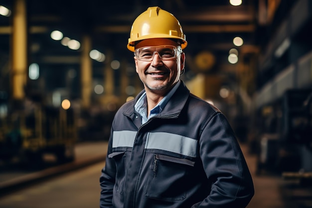 Een autofabriekingenieur in een werkuniform