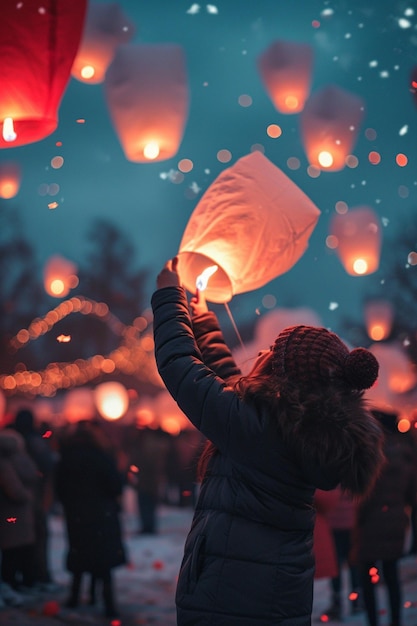 een avond Martisor lantaarnfestival