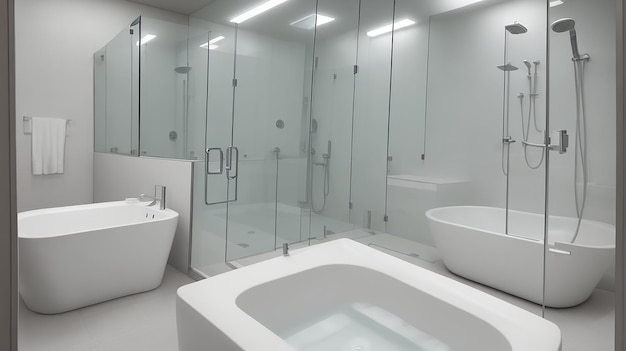 Een badkamer met een stemgestuurd temperatuurregelend bad