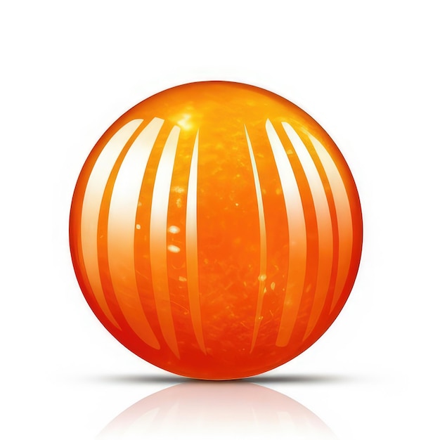 Foto een bal met het woord oranje erop
