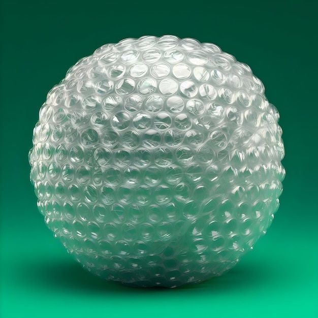 een bal van plastic bubbelfolie
