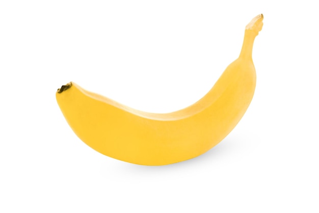 Een banaan geïsoleerd op een witte achtergrond