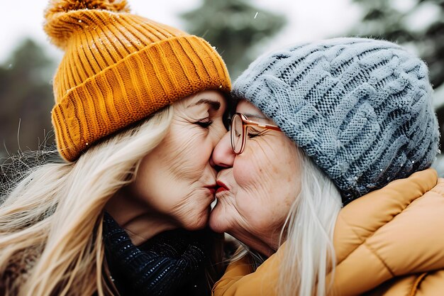 Foto een band van warmte en liefde tussen generaties