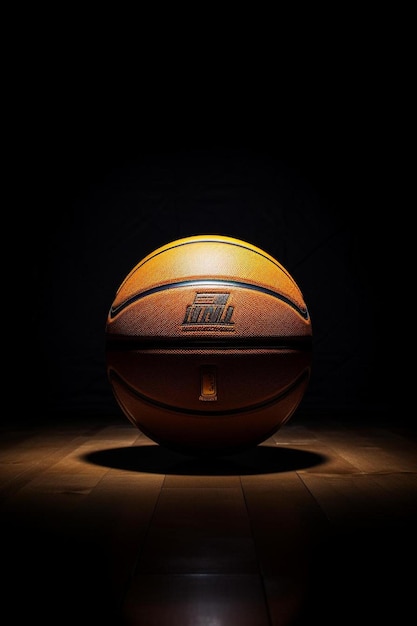 Foto een basketbal met het woord s erop