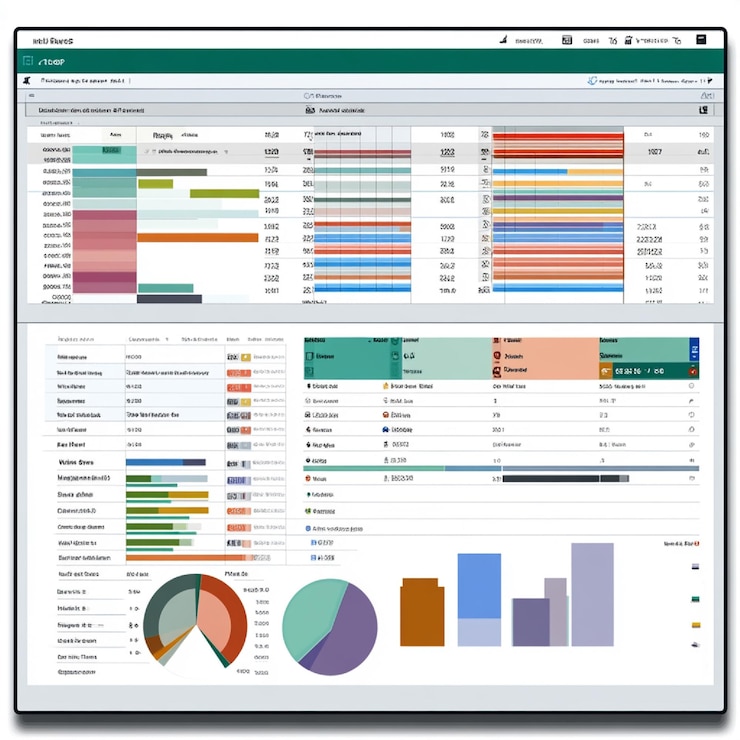 Foto een beeld van een spreadsheet-interface met verschillende tabbladen en gegevensvelden in xlsx-formaat