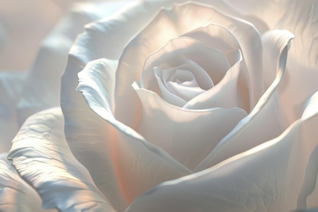 Een beeld van een witte roos