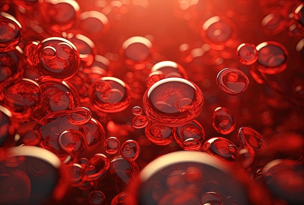 een beeld van rode bloedcellen gebaseerd op in de stijl van realistische anatomieën