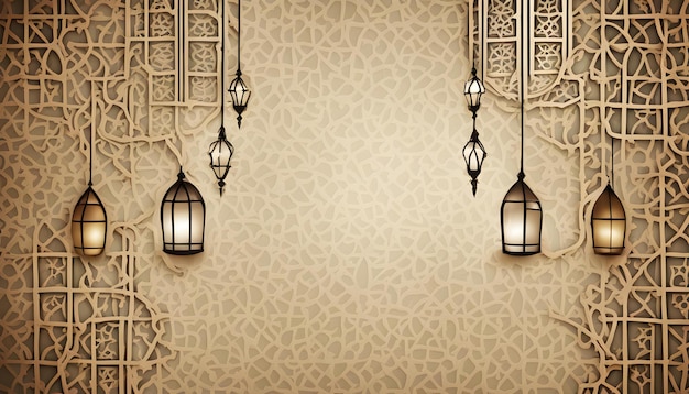 een behang met lichten en een decoratief patroon