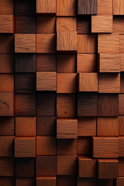 Een behang van houten kubussen met het woord kubussen erop.