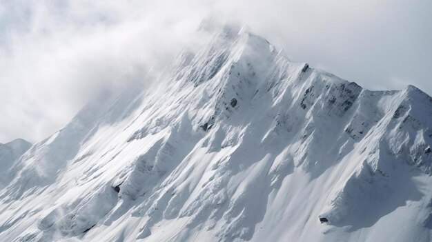 een berg bedekt met sneeuw