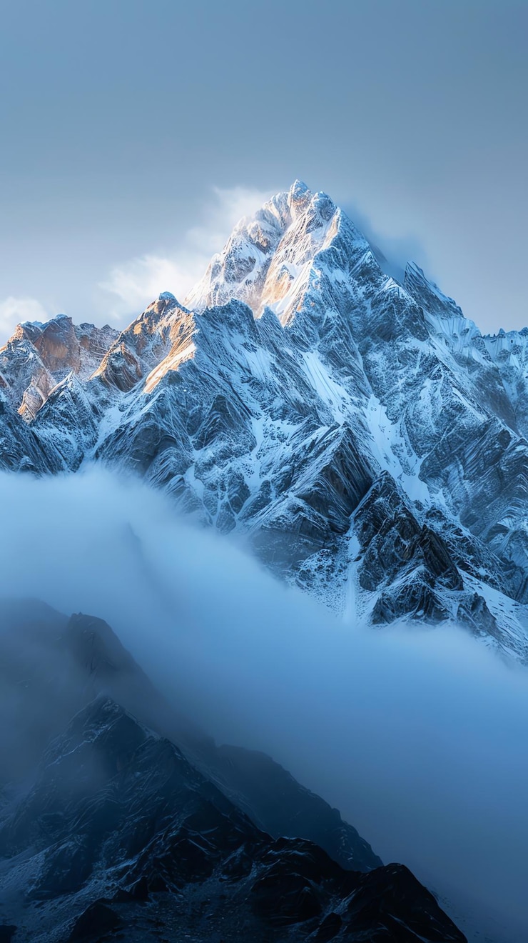 Foto een berg met een berg op de achtergrond