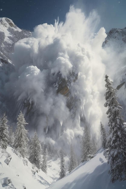 Een berg sneeuw is bedekt met sneeuw en op de achtergrond is het woord yosemite zichtbaar.