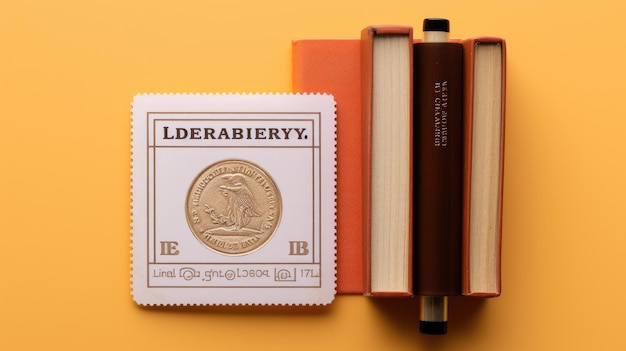 Een bibliotheekpas met een stempel