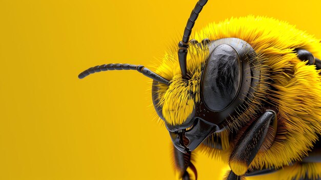 Een bijenhoofd is een wonder van de natuur.