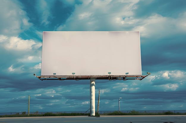 een billboard met het woord leeg erop