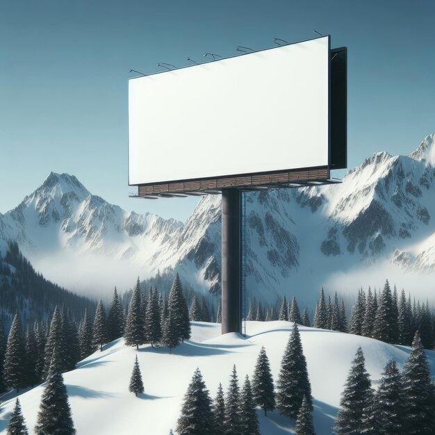 Een billboard op een berg.