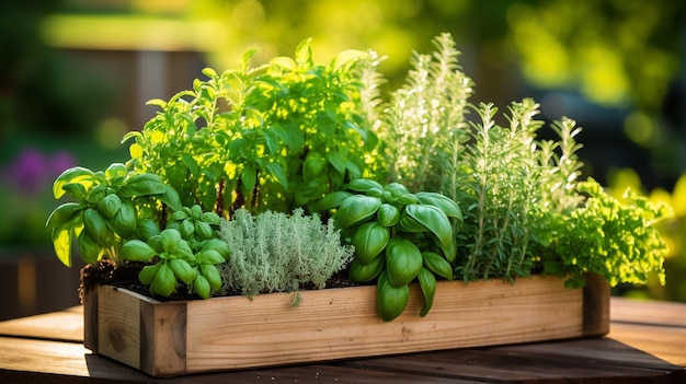 Een biologische tuin in een achtertuin