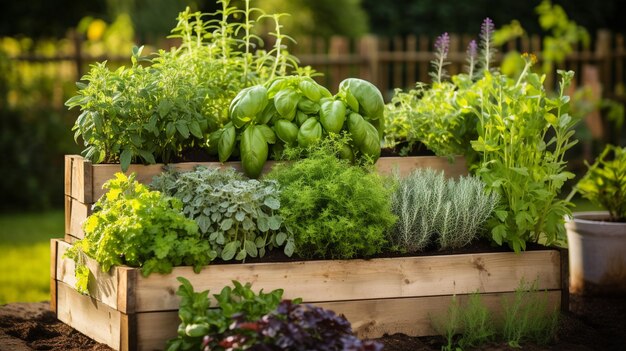 Een biologische tuin in een achtertuin