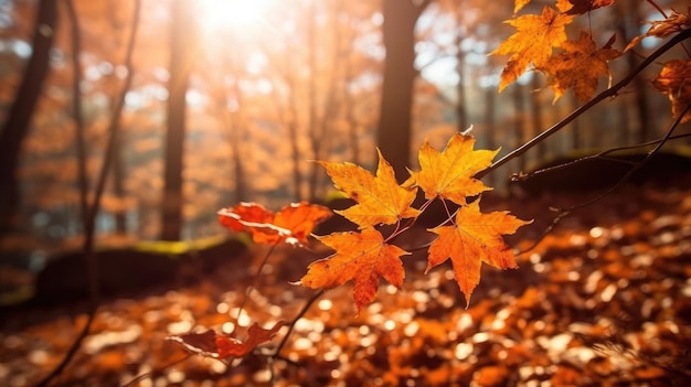 Een blad met het woord herfst erop