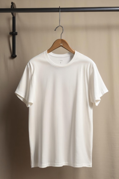 Een blanco witte t-shirt mockup sjabloon