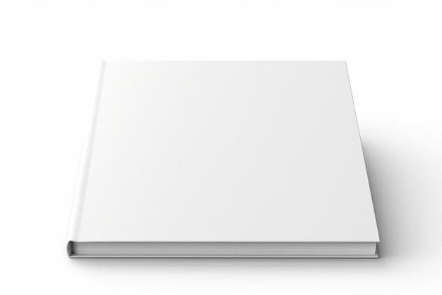 Foto een blank wit boek op een wit oppervlak