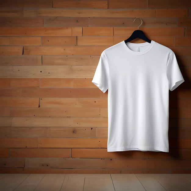 Foto eén blank wit t-shirt mockup