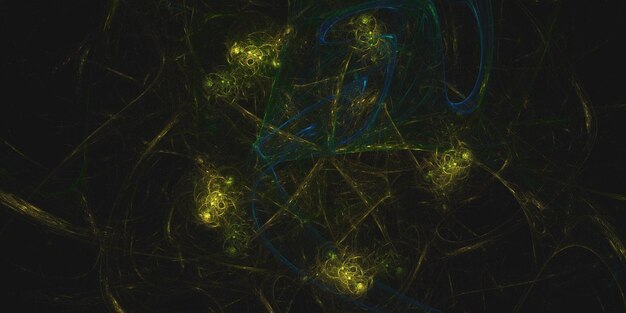 Foto een blauw en groen abstract beeld van hersenen.
