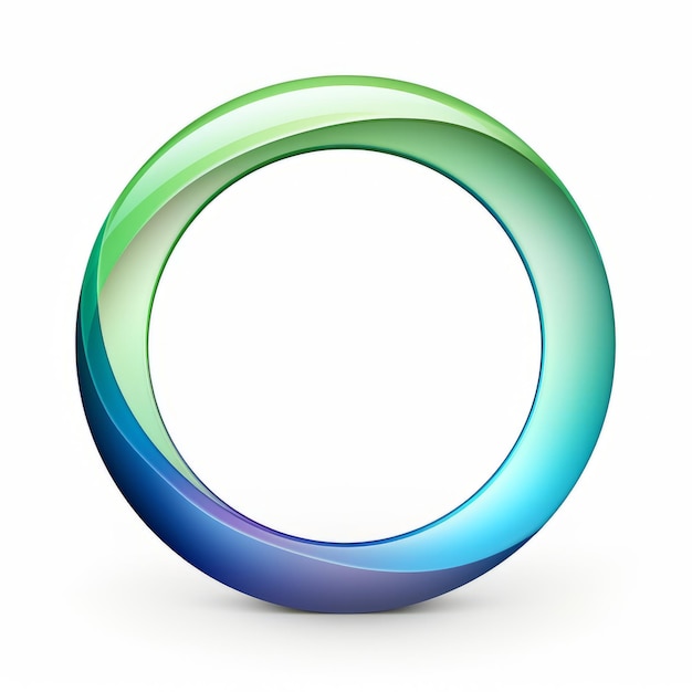een blauw en groen rond logo op een witte achtergrond