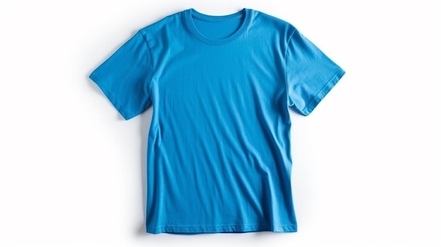 Foto een blauw t-shirt op een witte achtergrond generatieve ai