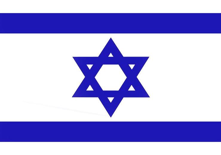 Foto een blauw-witte vlag met een ster erop