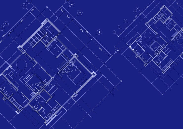 Foto een blauwdrukarchitectuur schrijven voor bouwen