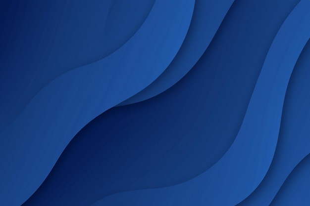 een blauwe abstracte schilderij van een golf met een blauwe achtergrond