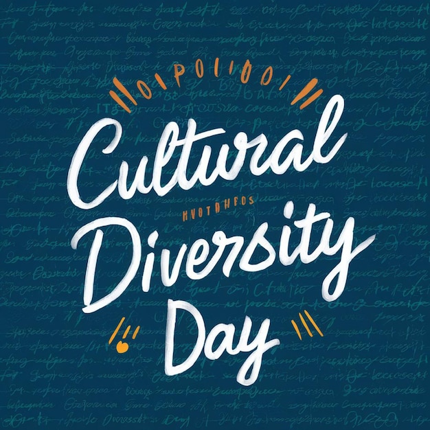een blauwe achtergrond met de woorden cultuur dag van culturele diversiteit