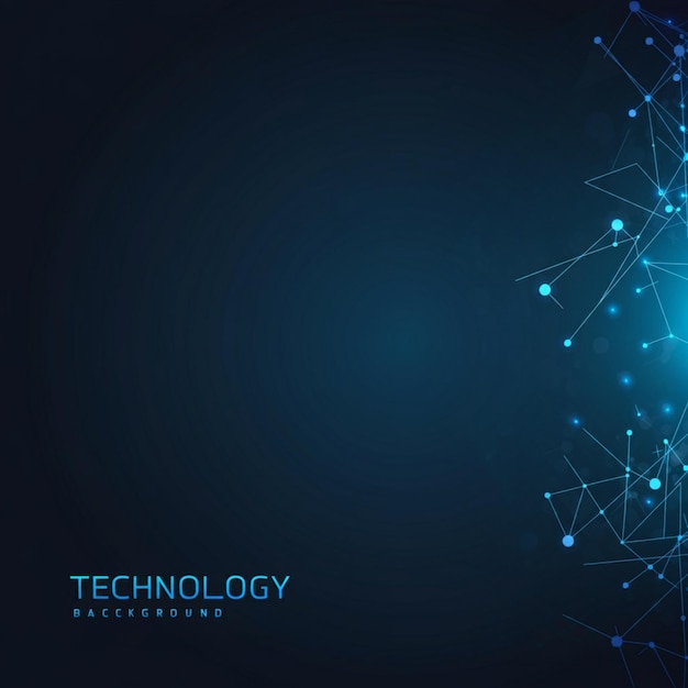 een blauwe achtergrond met een grafiek die zegt technologie
