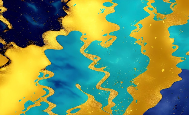 Een blauwe en gele achtergrond met een blauwe en gele achtergrond.