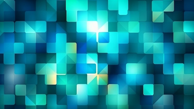 Een blauwe en groene achtergrond met een vierkant patroon en het woord kubus erop.